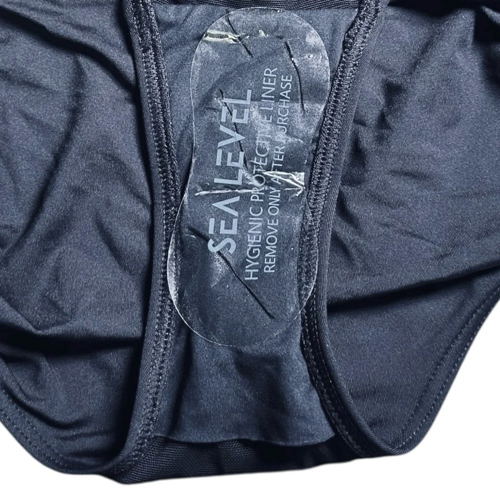 Nwt Sea Level One Piece Swimsuit Twist Top Ruched Sz 10 - Picture 11 of 13